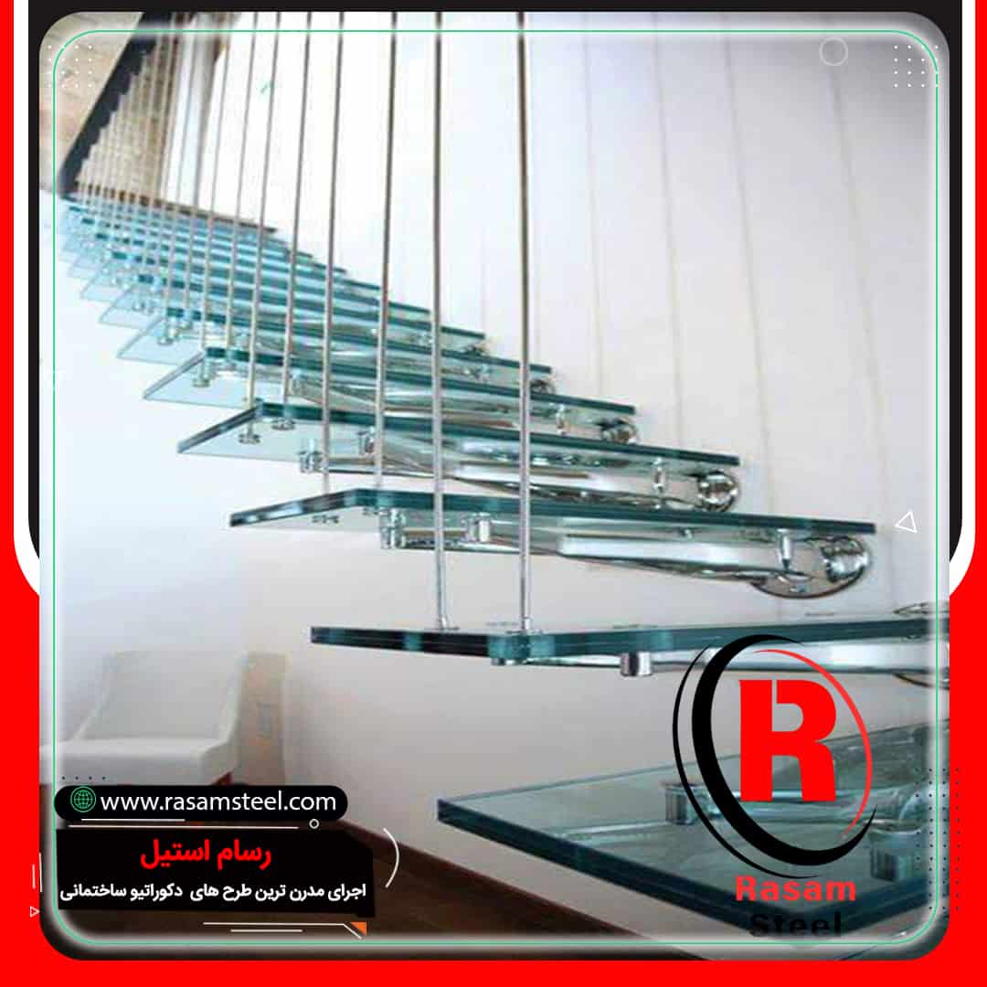 قیمت ساخت راه پله معلق شیشه ای