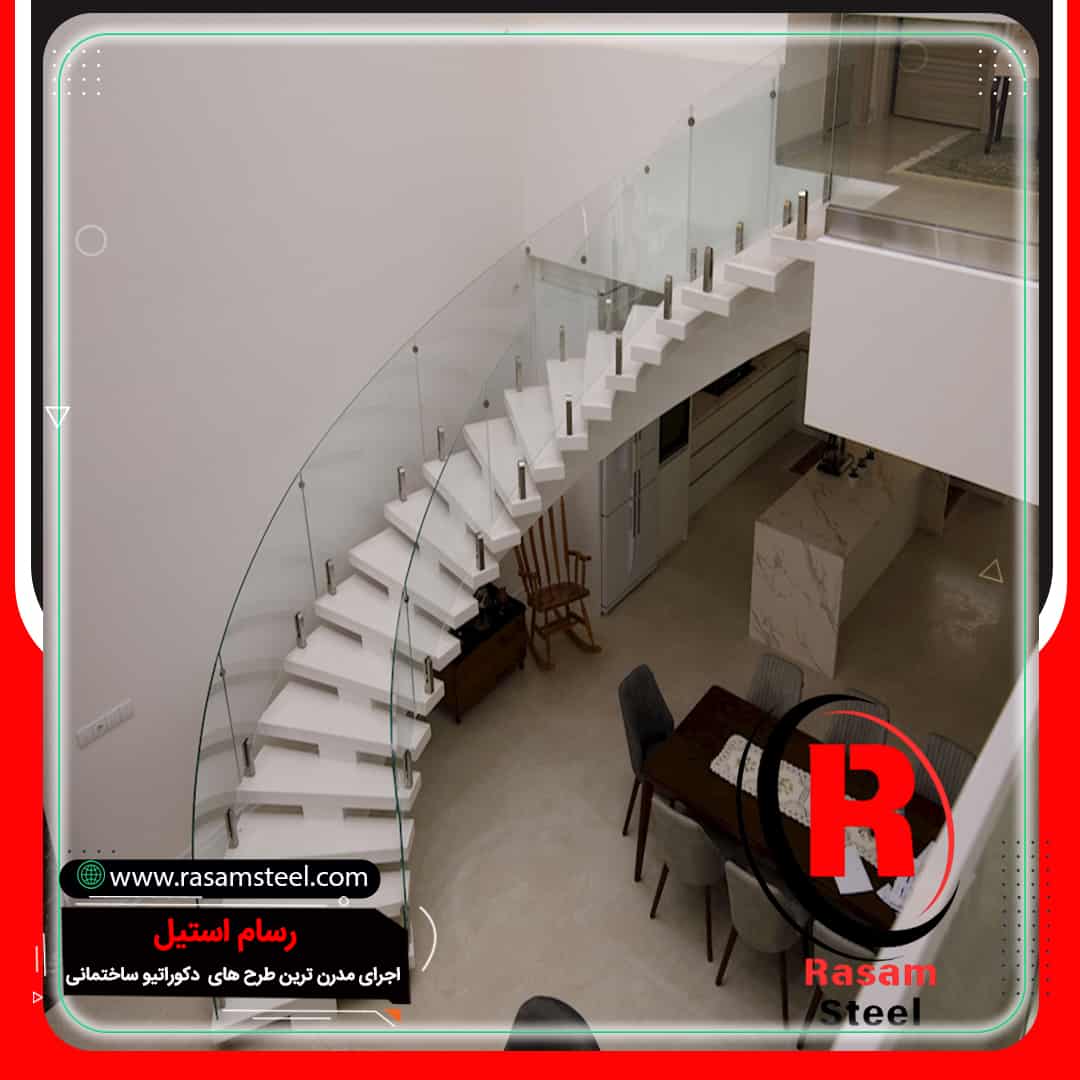 اجرای راه پله دوبلکس شیک تک محور