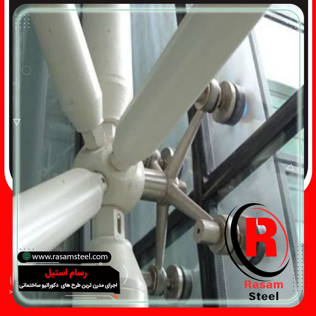 فروش یراق الات و اتصالات نمای شیشه ای اسپایدر و کلمپ