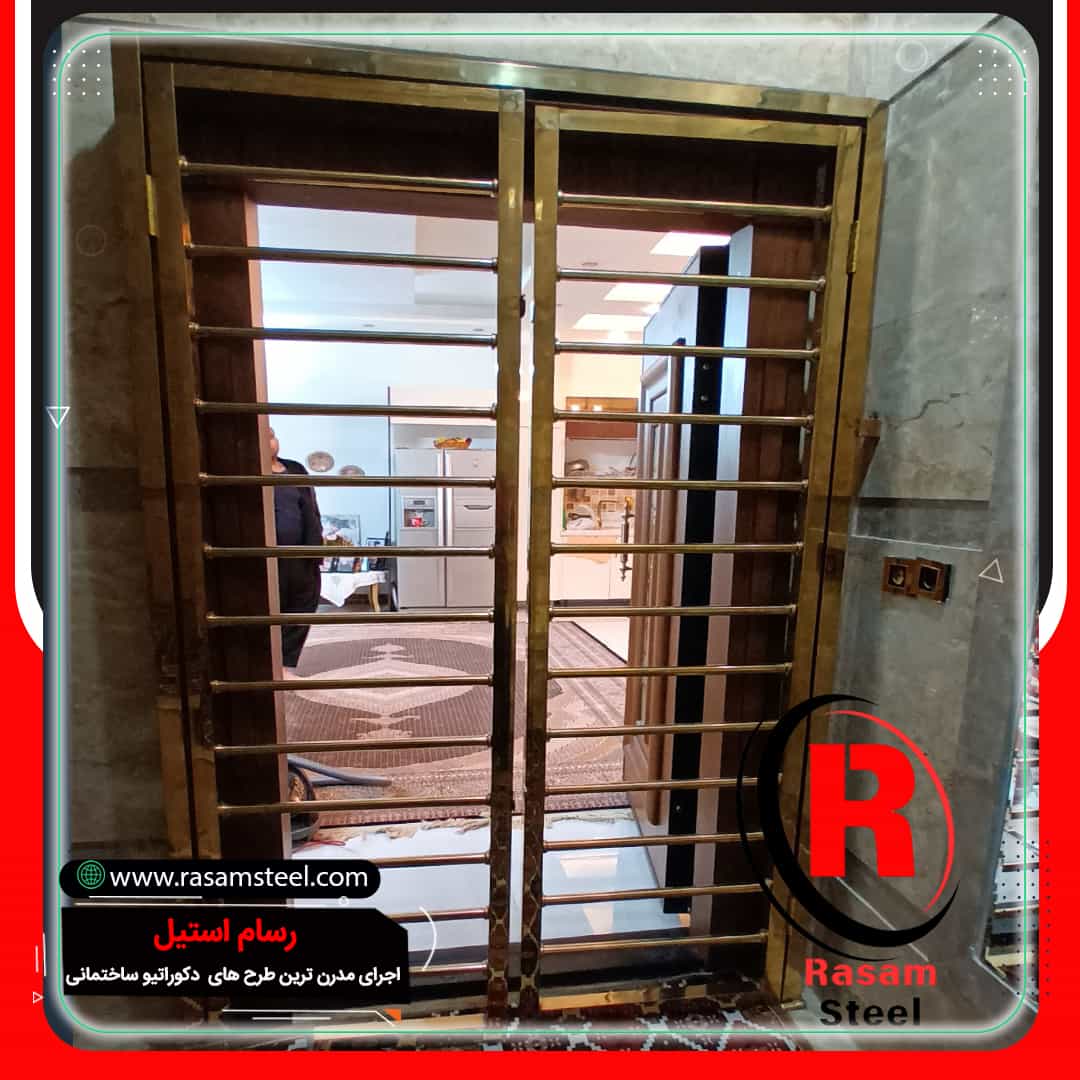 قیمت اتصالات نرده حفاظ استیل درب آپارتمان