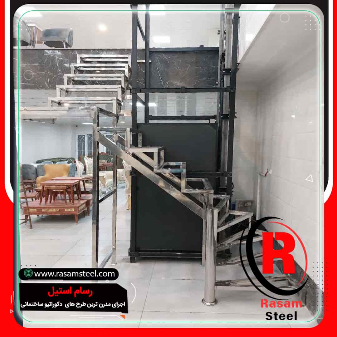 اجرای راه پله استیل دوبلکس مغازه