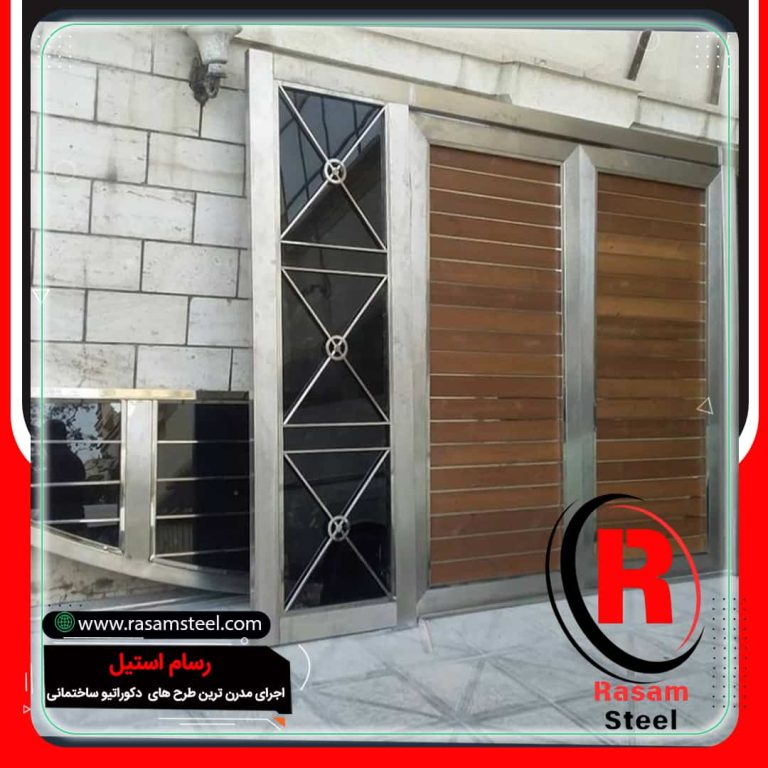 پروژه ساخت درب ورودی استیل و چوب لابی