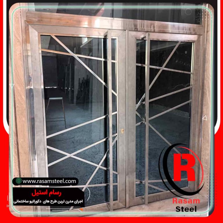 پروژه ساخت درب استیل ورودی مجتمع