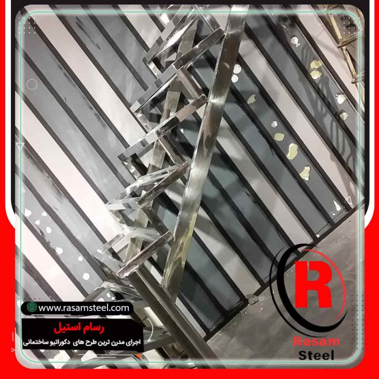پروژه ساخت راه پله استیل شیشه ای