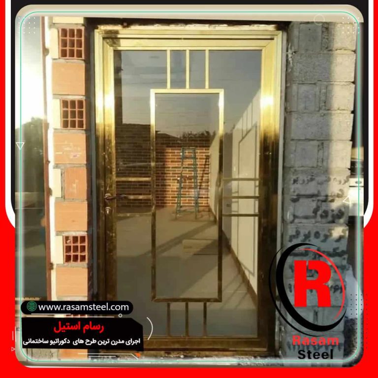 10- درب استیل ورودی مغازه 13 10- درب استیل ورودی مغازه درب استیل ورودی پروژه ساخت درب استیل مغازه
