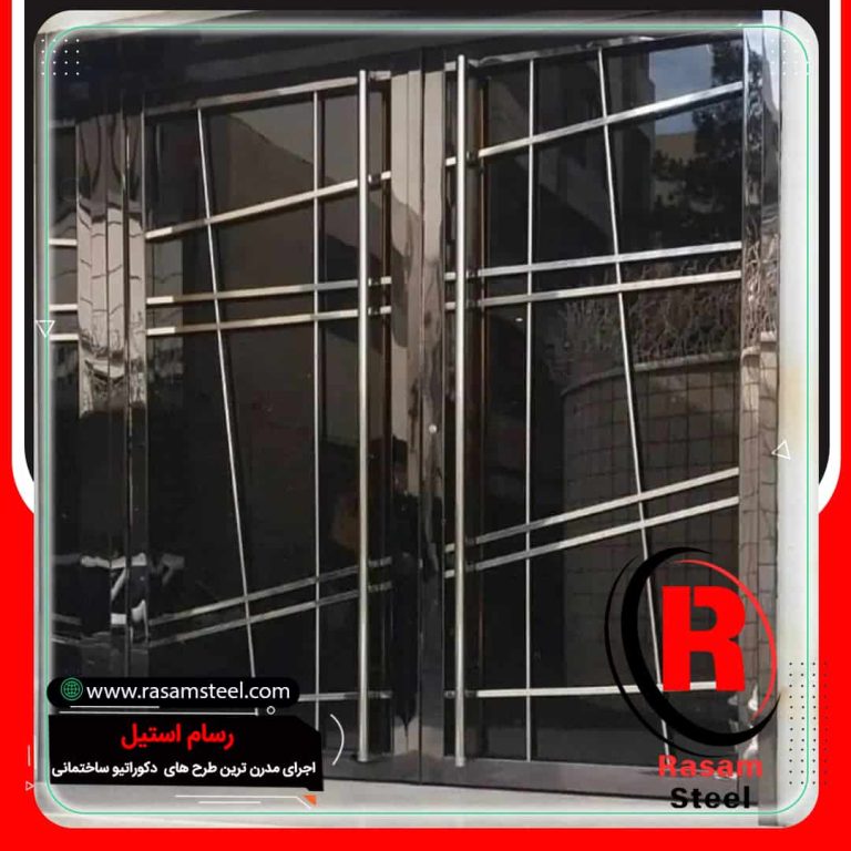 درب ضد سرقت استیل دو لنگه ورودی