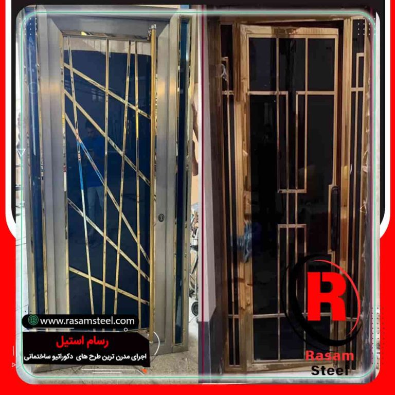 اجرای درب استیل شیک ورودی مغازه