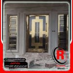 قیمت اجرای درب ورودی استیل طلایی مجتمع