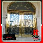درب استیل طلایی سفارشی