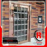 درب استیل ورودی تک لنگه حفاظ دار