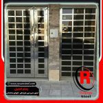 درب حفاظ دار استیل یک و نیم لنگه