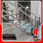 قیمت اجرای راه پله استیل کف شیشه ای