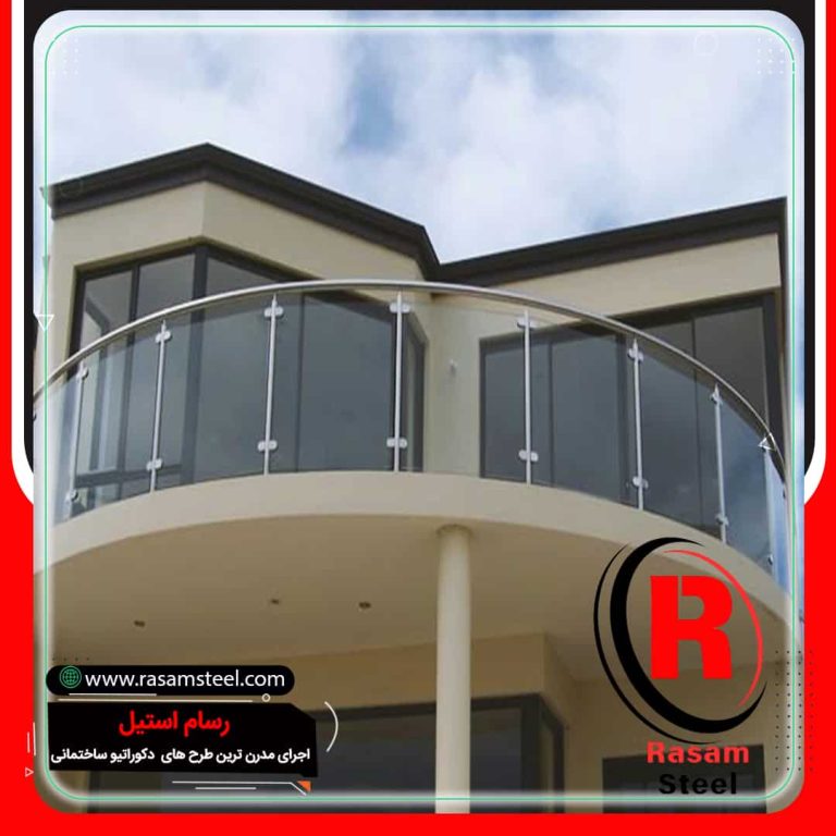 اجرای نرده شیشه ای بالکن