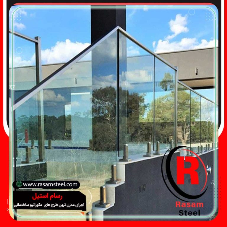 قیمت جان پناه استیل و شیشه