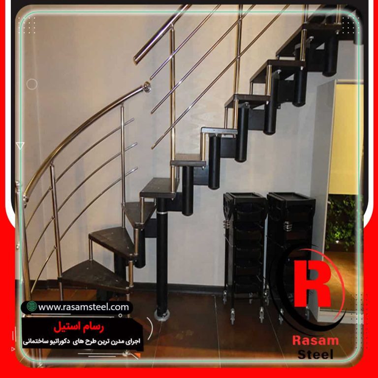 اجرای راه پله مفصلی استیل دوبلکس