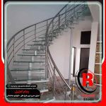قیمت ساخت راه پله استیل و شیشه مفصلی