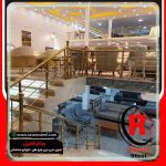 قیمت نرده استیل طلایی راه پله