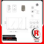 نقشه اجرای نرده شیشه ای اسپیگات