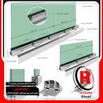 نقشه اجرای نرده شیشه ای دفنی