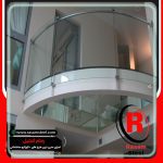 نرده شیشه ای گرد راه پله