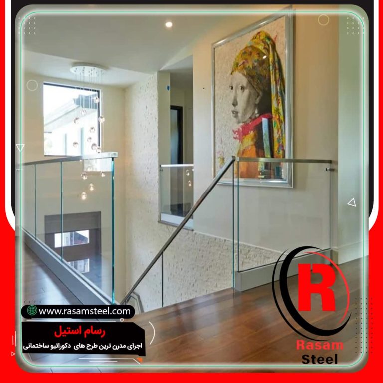 اجرای جان پناه شیشه ای راه پله