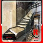 هندریل شیشه ای فیکس پوینت راه پله