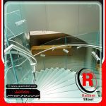 نرده شیشه ای مارپیچ راه پله قیمت
