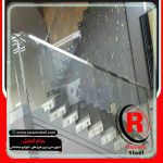 اجرای راه پله اکسپوز استیل شیشه ای