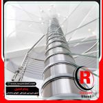 شیک ترین راه پله استیل پیچ حول محور استیل