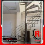 اجرای راه پله حول محور اسپیرال استیل