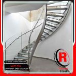 اجرای راه پله استیل گرد