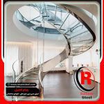 راه پله استیل گرد