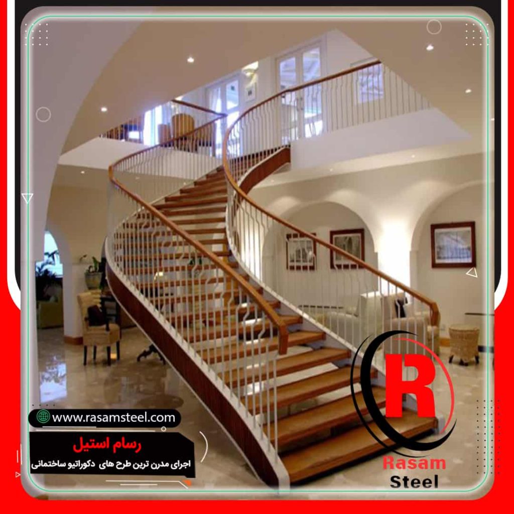 قیمت پله دوبلکس مدرن &ndash; بهترین مدل های راه پله دوبلکس &ndash; پله دوبلکس کم جا