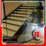 قیمت اجرای راه پله فلزی شیشه ای