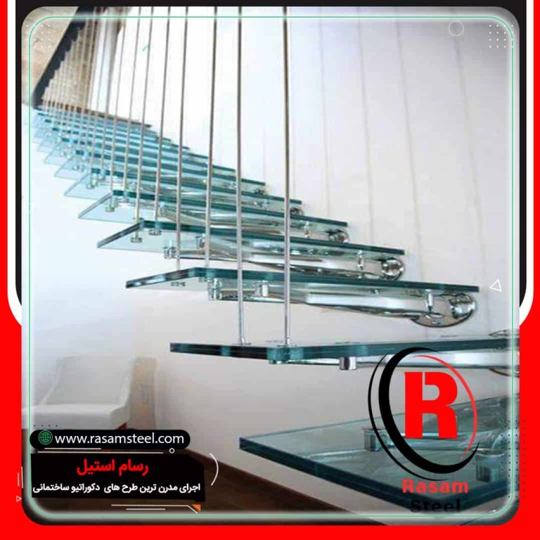 قیمت ساخت راه پله معلق شیشه ای