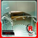 اجرای راه پله شیشه ای مارپیچ دوبلکس