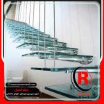 راه پله شیشه ای معلق قیمت