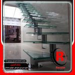 راه پله شیشه ای مفصلی