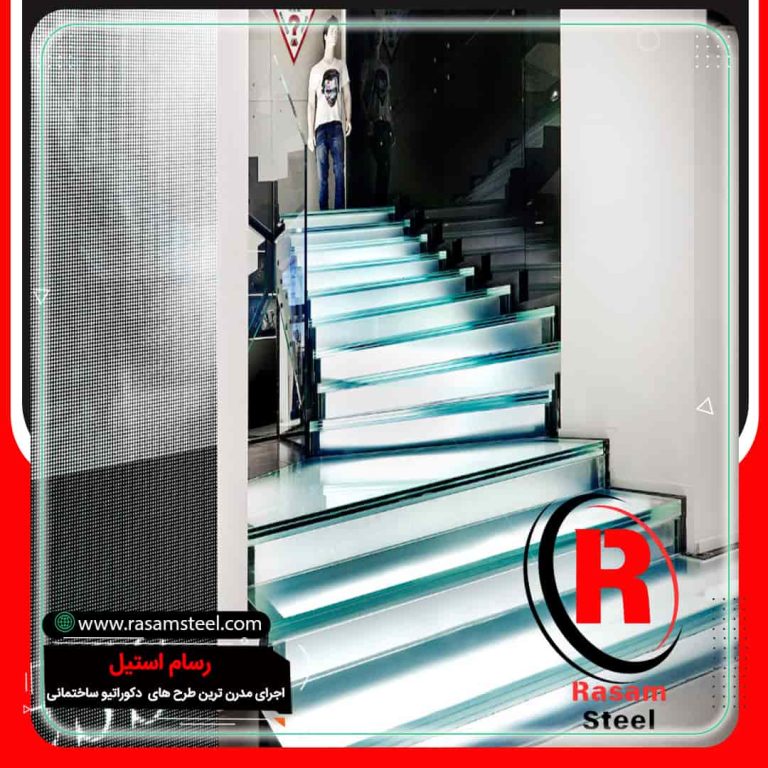 اجرای پله شیشه ای مشهد