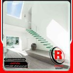شیک ترین راه پله شیشه ای معلق