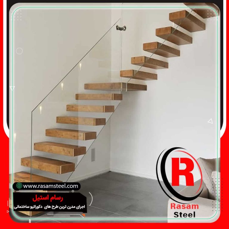 ساخت راه پله معلق چوبی دوبلکس