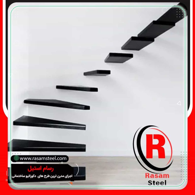 نصب راه پله معلق مدرن حرفه ای شیک