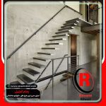 قیمت اجرای راه پله فلزی کنار دیوار