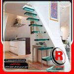اجرای شیک ترین راه پله معلق شیشه ای