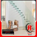 قیمت راه پله معلق شیشه ای نرده شیشه ای