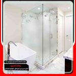 پارتیشن شیشه ای حمام فریم لس