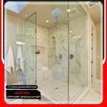 قیمت پارتیشن شیشه ای حمام فریم لس