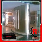 اجرای ستون منحنی استیل براق