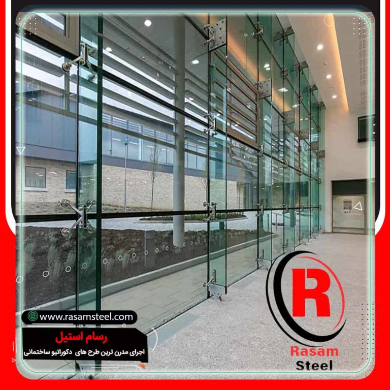 اجرای پارتیشن شیشه ای مدرن بانکی