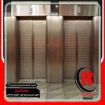 درب آسانسور استیل برنزی